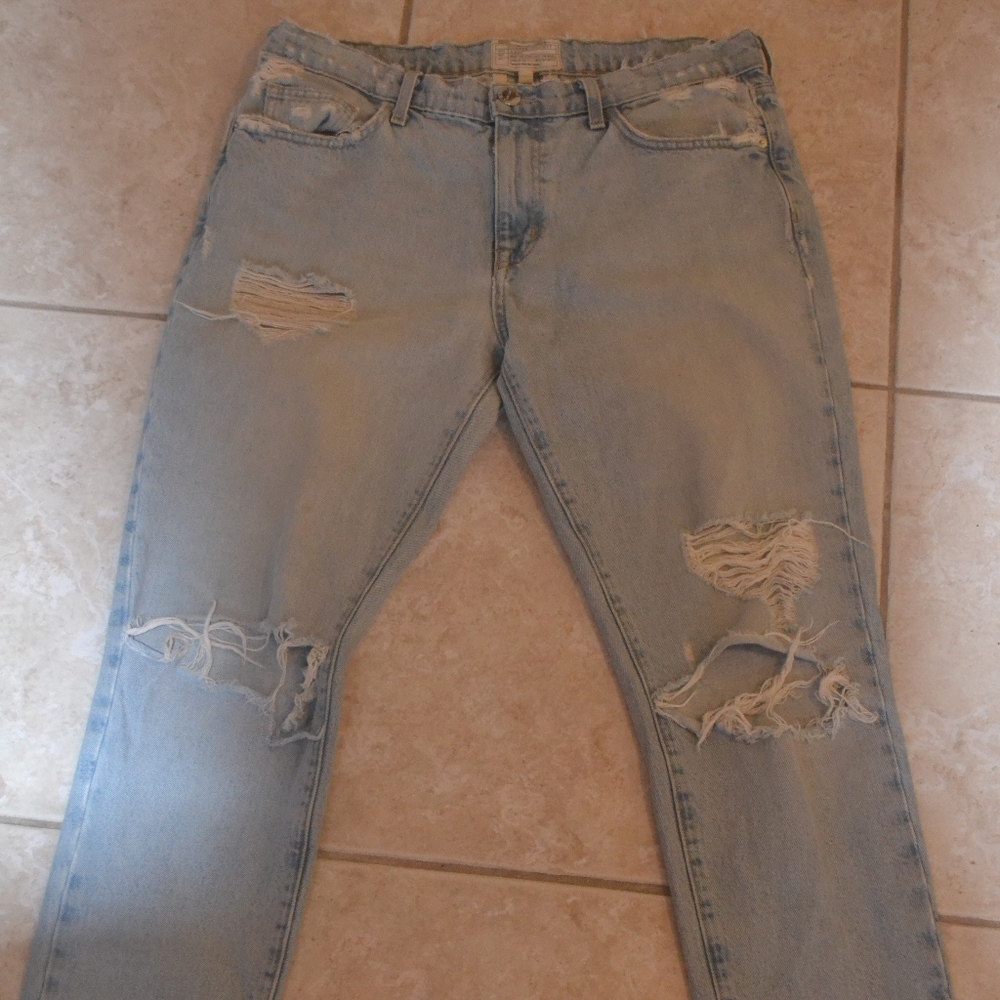 Current/Elliott Vintage Cropped Boyfriend Jeans